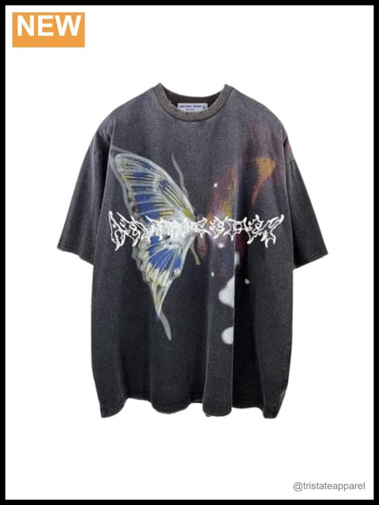 Other - Vintage Butterfly Graphic T-Shirt Oversized Casual Streetwear